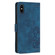 iPhone XS Max Tulips Embossed Leather Phone Case with Lanyard - Blue