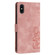 iPhone XS Max Tulips Embossed Leather Phone Case with Lanyard - Pink