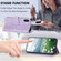 iPhone XS Max Tulips Embossed Leather Phone Case with Lanyard - Purple