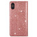 iPhone XS Max Ultrathin Glitter Magnetic Horizontal Flip Leather Case with Holder & Card Slots - Rose Gold