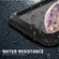 iPhone XS Max Waterproof Dustproof Shockproof Aluminum Alloy + Tempered Glass + Silicone Case - Black