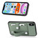 iPhone XS Max Wristband Kickstand Card Wallet Back Cover Phone Case with Tool Knife - Green