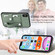 iPhone XS Max Wristband Kickstand Card Wallet Back Cover Phone Case with Tool Knife - Green