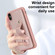 iPhone XS Max Wristband Vertical Flip Wallet Back Cover Phone Case with Long Lanyard - Rose Gold