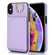 iPhone XS Max YM007 Ring Holder Card Bag Skin Feel Phone Case - Purple