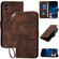 iPhone XS Max YX0080 Grid Butterfly Embossed Pattern Flip Leather Phone Case with Lanyard - Coffee