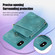 iPhone XS Max Zipper Card Bag Back Cover Phone Case - Turquoise