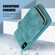 iPhone XS Max Zipper Card Bag Back Cover Phone Case - Turquoise