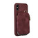 iPhone XS Max Zipper Card Bag Back Cover Phone Case - Wine Red