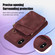 iPhone XS Max Zipper Card Bag Back Cover Phone Case - Wine Red