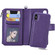 iPhone X / XS 2 in 1 Solid Color Zipper Shockproof Protective Case with Card Slots & Bracket & Photo Holder & Wallet Function - Purple