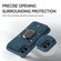 iPhone X / XS Armor Ring Wallet Back Cover Phone Case - Blue