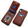 iPhone X / XS AwQuer Vertical Flip Card Bag Holder Leather Phone Case - Brown