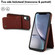 iPhone X / XS AwQuer Vertical Flip Card Bag Holder Leather Phone Case - Brown
