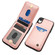 iPhone X / XS AwQuer Vertical Flip Card Bag Holder Leather Phone Case - Rose Gold