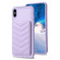 iPhone X / XS BF26 Wave Pattern Card Bag Holder Phone Case - Purple