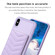 iPhone X / XS BF26 Wave Pattern Card Bag Holder Phone Case - Purple