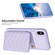 iPhone X / XS BF26 Wave Pattern Card Bag Holder Phone Case - Purple