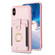 iPhone X / XS BF27 Metal Ring Card Bag Holder Phone Case - Pink