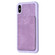 iPhone X / XS BF28 Frosted Card Bag Phone Case with Holder - Purple