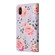 iPhone X / XS Bronzing Painting RFID Leather Case - Pastoral Rose
