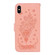 iPhone X / XS Butterfly Rose Embossed Leather Phone Case - Pink