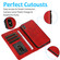 iPhone X / XS Calf Texture 2 in 1 Detachable Magnetic Back Cover Horizontal Flip Leather Case with Holder & Card Slots & Wallet & Photo Frame - Red