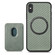 iPhone X / XS Carbon Fiber Leather Card Magsafe Magnetic Phone Case - Green