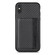 iPhone X / XS Carbon Fiber Magnetic Card Bag Phone Case - Black