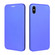 iPhone X / XS Carbon Fiber Texture Horizontal Flip TPU + PC + PU Leather Case with Card Slot - Blue