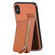 iPhone X / XS Carbon Fiber Vertical Flip Zipper Phone Case - Brown