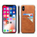 iPhone X / XS Card Slots Full Coverage PU+TPU Phone Case - Brown