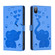 iPhone X / XS Cartoon Elephant Embossed Leather Phone Case - Blue
