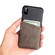 iPhone X / XS Contrast Color PU Leather Protector Back Case with Card Slot - Coffee