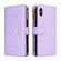 iPhone X / XS Crossbody Zipper Wallet Rhombus Leather Phone Case - Purple