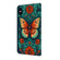 iPhone X / XS Crystal Painted Leather Phone case - Flower Butterfly