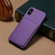iPhone X / XS D04 Calf Texture Dual Card Slot Holder Phone Case - Purple