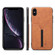 iPhone X / XS Denior DV Elastic Card PU Back Cover Phone Case - Brown