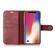 iPhone X / XS DG.MING Crazy Horse Texture Horizontal Flip Detachable Magnetic Protective Case with Holder & Card Slots & Wallet - Red