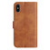 iPhone X / XS Dual-Folded S-shape Leather Phone Case - Brown