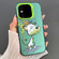 iPhone X / XS Dual-sided IMD Animal Graffiti TPU + PC Phone Case - Melting White Green Dog