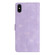 iPhone X / XS Flower Butterfly Embossing Pattern Leather Phone Case - Purple