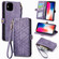 iPhone X / XS Geometric Zipper Wallet Side Buckle Leather Phone Case - Purple