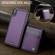 iPhone X / XS JEEHOOD J06 British Style RFID MagSafe Card Bag PU Phone Case - Purple