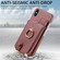 iPhone X / XS Litchi Leather Oil Edge Ring Zipper Wallet Back Phone Case - Jujube Apricot