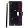 iPhone X / XS Multi-card Slots Starry Sky Laser Carving Glitter Zipper Horizontal Flip Leather Case with Holder & Wallet & Lanyard - Black