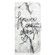 iPhone X / XS Oil Embossed 3D Drawing Leather Phone Case - Words Marble