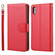 iPhone X / XS Plain Weave Cowhide Leather Phone Case - Red