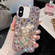 iPhone X / XS Plum Blossom Handmade Diamond Inlay PC Phone Case - Pink