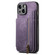 iPhone X / XS Retro Leather Zipper Wallet Back Phone Case - Purple